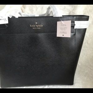 kate spade New York Black Saffiano Leather Tote